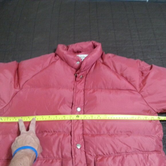 Vintage Camel Down Puffer Jacket 70's 80's Mens's Large red/orange - Picture 14 of 15